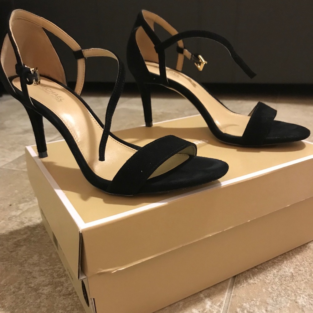 Michael Kors Simone suede sandal heels